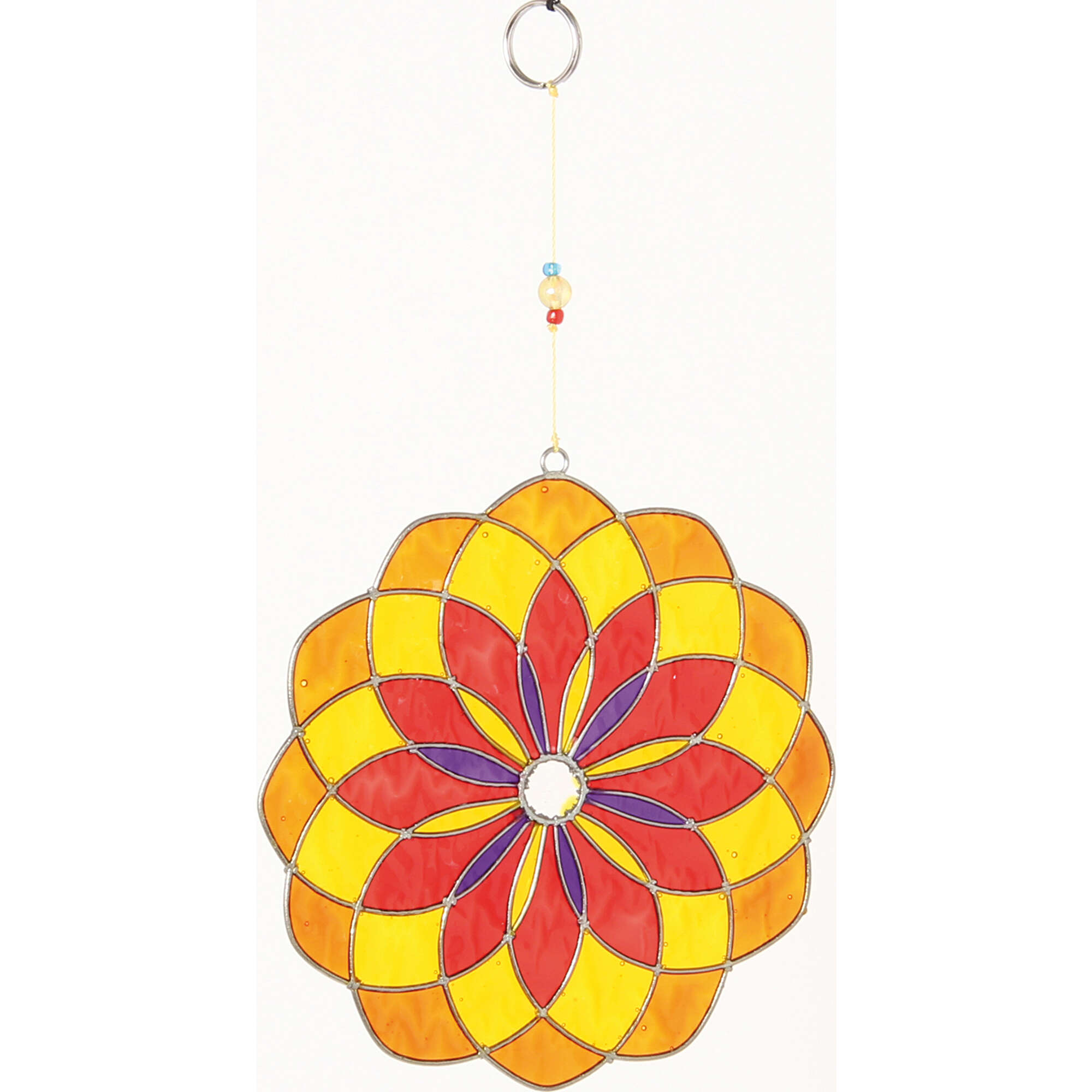 Suncatcher Mandala, gelb/rot (71g) als Werbegeschenke Auf GIFFITS.de