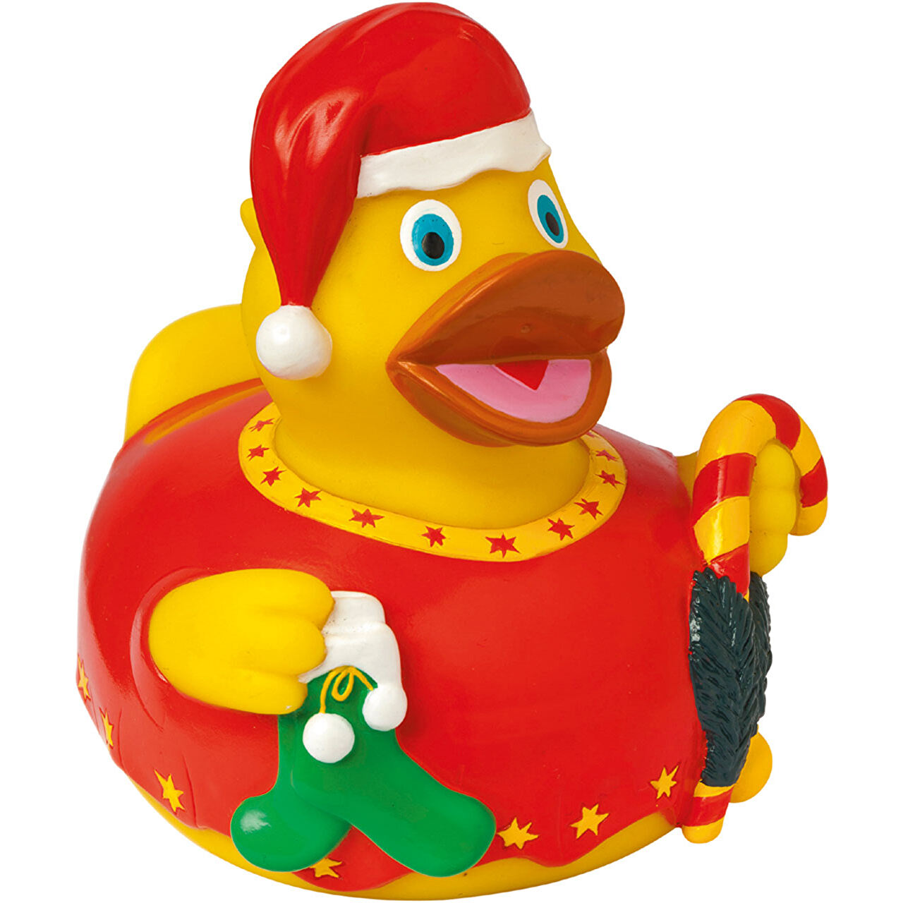 Quietsche-Ente Weihnachten (multicolour, PVC, 58g) als Werbemittel Auf ...