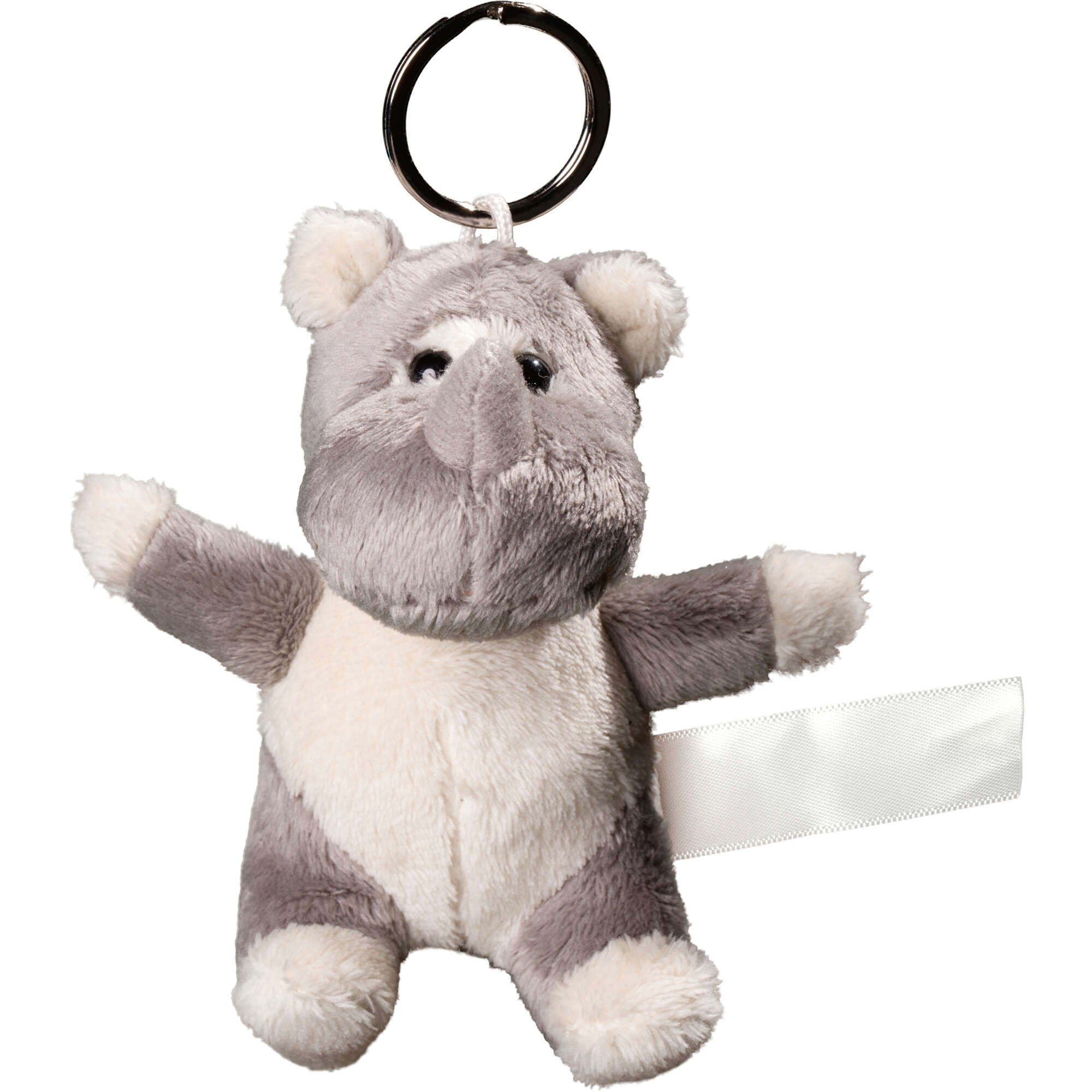 Plüsch Schlüsselanhänger Nashorn (Softplüsch, 29g) als Werbemittel Auf