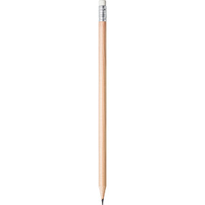 STAEDTLER Bleistift Rund Mit Radiertip, Natur , Staedtler, natur, Holz, 18,70cm x 0,80cm x 0,80cm (Länge x Höhe x Breite)