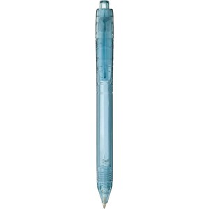 Vancouver Kugelschreiber Aus Recyceltem PET-Kunststoff , transparent blau, Recycelter PET Kunststoff, 14,20cm (Länge)