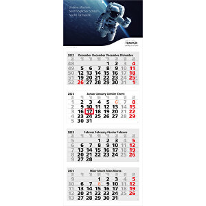 4-Monats-Kalender Forum Light 4 Besteller Inkl. 4C-Druck , hellgrau rot, Papier, 85,50cm x 33,00cm (Länge x Breite)