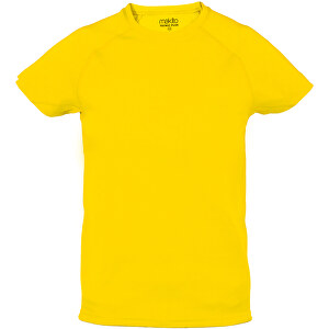 Kinder T-Shirt Tecnic Plus , gelb, 100% Polyester 135 g/ m2, 10-12, 