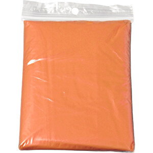Universalponcho Pablo , orange, PE 0,02mm, 103,00cm x 0,10cm x 126,50cm (Länge x Höhe x Breite)