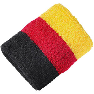 Schweißband 'Nations - Germany' , Deutschland-Farben, Textil, 7,00cm x 7,00cm (Länge x Breite)