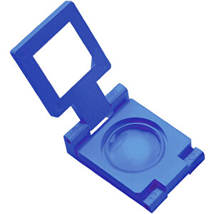 Lupe 'Fold 5 X' , standard-blau PS, Kunststoff, 5,70cm x 5,50cm x 3,90cm (Länge x Höhe x Breite)
