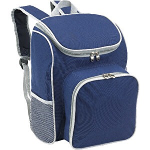 Picknick-Rucksack OUTSIDE , blau / grau, Polyester, 27,00cm x 37,00cm x 14,00cm (Länge x Höhe x Breite)