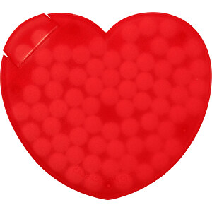 Pfefferminzbonbons Heart , rot, PP, 7,20cm x 2,90cm x 4,00cm (Länge x Höhe x Breite)