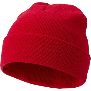 Irwin Mütze , rot, 1x1 Rippstrick aus 100 % Acryl, 
