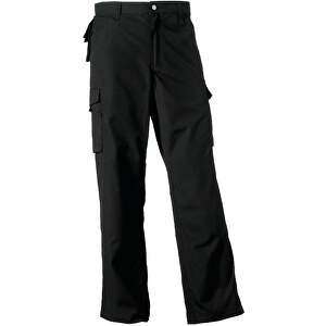 Workwear-Hose , Russell, schwarz, 65 % Polyester, 35 % Baumwoll-Canvas, 30/30, 