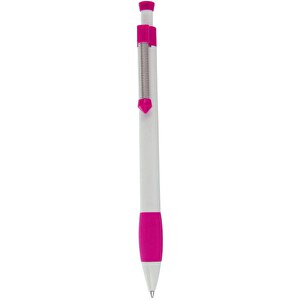 Kugelschreiber Spring Grippy , Ritter-Pen, pink/weiss, ABS-Kunststoff, 14,10cm (Länge)