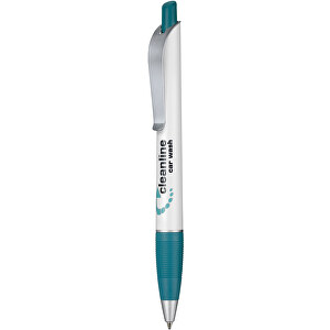 Kugelschreiber Bond , Ritter-Pen, petrol/weiss, ABS-Kunststoff, 14,30cm (Länge)