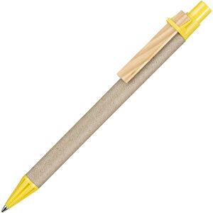Kugelschreiber CARTON I , Ritter-Pen, zitronen-gelb, Pappe, Holz, ABS, 14,10cm (Länge)