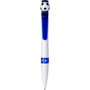 Kugelschreiber Soccer , blau, Plastik, 