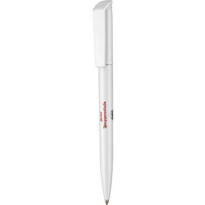 Kugelschreiber FLIP , Ritter-Pen, weiß, ABS-Kunststoff, 14,00cm (Länge)