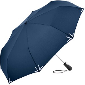 AC-Taschenschirm Safebrella® LED , Fare, marine, 100% Polyester-Pongee, 