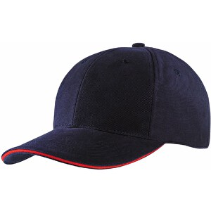 6 Panel Sandwich Cap , Myrtle Beach, navy / rot, 100 % Baumwolle, 