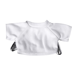 Mini-T-Shirt Mit Flügeln , weiß, Polyester, 8,00cm x 2,00cm x 16,00cm (Länge x Höhe x Breite)