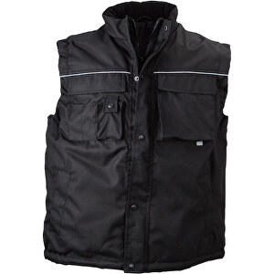 Workwear Vest , James Nicholson, schwarz, 100% Polyester, S, 