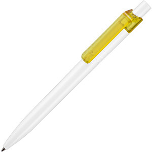 Kugelschreiber Insider ST , Ritter-Pen, ananas-gelb/weiß, ABS-Kunststoff, 14,20cm (Länge)
