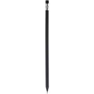 Bleistift Mit Radiergummi , schwarz, Holz, 18,80cm (Länge)