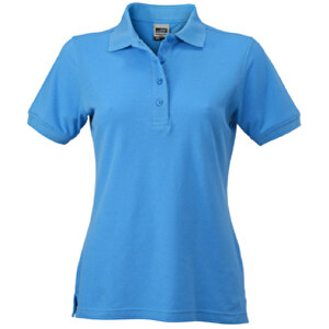 Ladies’ Workwear Polo , James Nicholson, aqua, 50% Polyester, 50% Baumwolle, gekämmt, XS, 