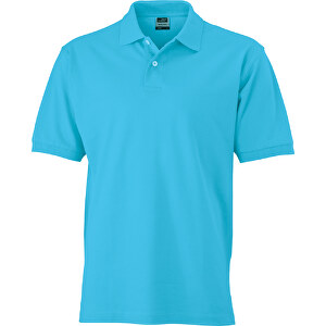 Basic Polo , James Nicholson, türkis, 100% Baumwolle, gekämmt, ringgesponnen, S, 