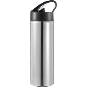 Sport Edelstahlflasche Mit Trinkvorrichtung, Silber , XD Design, silber, Edelstahl, 22,50cm (Höhe)