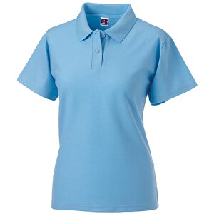 Ladies Polo , Russell, himmelblau, 65% Polyester, 35% Baumwolle, XS, 
