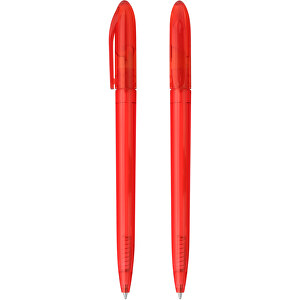 Kappen-Drehkugelschreiber 'Cordelia' , rot-transparent, ABS, 1,34cm (Länge)