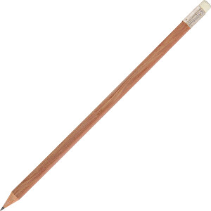 Bleistift Rund Mit Radiergummi , Holz, 18,00cm (Länge)