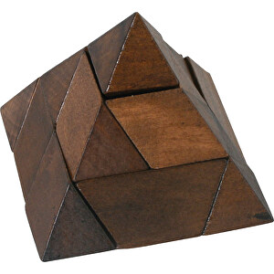 Pyramidenpuzzle , Holz, 7,50cm x 7,50cm x 7,50cm (Länge x Höhe x Breite)