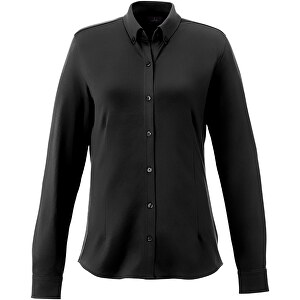 Bigelow Langarm Bluse , schwarz, Double Pique Strick 95% Baumwolle, 5% Elastan, 200 g/m2, M, 