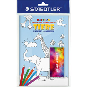 STAEDTLER Malbuch-Set DIN A5 'Tiere' , Staedtler, weiß, 26,00cm x 1,30cm x 16,00cm (Länge x Höhe x Breite)