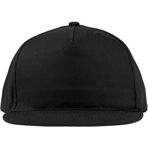 Baseball Kappe Mit 5 Segmenten , schwarz, 100% Twill Baumwolle, 