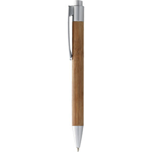 Borneo Kugelschreiber , silber, Bambus, 14,10cm (Länge)