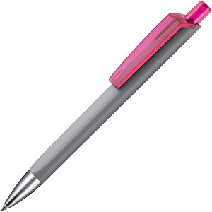 Kugelschreiber TRI-STAR SOFT ST , Ritter-Pen, stein-grau/magenta-pink TR/FR, ABS-Kunststoff, 14,00cm (Länge)