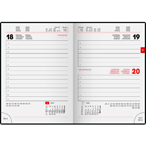 Taschenkalender , Brunnen, rot, Kunststofffolie, 10,00cm x 1,40cm x 14,00cm (Länge x Höhe x Breite)