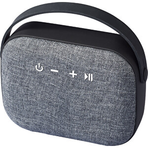 Woven Stoff Bluetooth® Lautsprecher , schwarz, ABS Kunststoff, 15,10cm x 12,00cm x 5,33cm (Länge x Höhe x Breite)