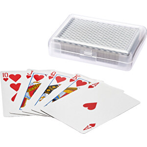 Reno Kartenspiel Im Etui , schwarz / transparent, PP Kunststoff, 9,80cm x 2,10cm x 7,50cm (Länge x Höhe x Breite)