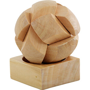 Puzzle Ball ROUND DEXTERITY , braun, Holz, 5,00cm x 9,50cm x 5,00cm (Länge x Höhe x Breite)