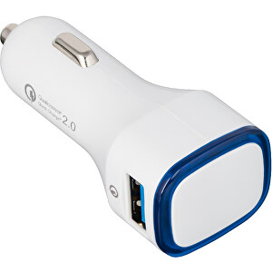 USB-Autoladeadapter Quick Charge 2.0® COLLECTION 500 , Reflects, weiss, Kunststoff, 7,60cm x 2,60cm x 3,10cm (Länge x Höhe x Breite)