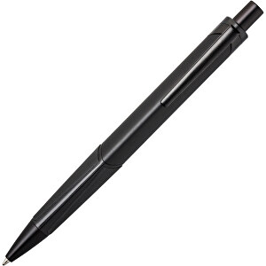 Kugelschreiber CLIC CLAC-BÉZIERS BLACK , ClicClac, schwarz, Aluminium, Kunststoff, 14,40cm x 1,60cm x 1,20cm (Länge x Höhe x Breite)