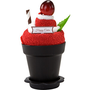 Wellness-Geschenkset: Kirsch Cup , rot / weiß / schwarz, 100% Baumwolle, 7,50cm x 15,50cm x 7,50cm (Länge x Höhe x Breite)