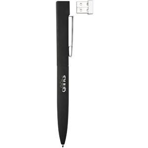 USB Kugelschreiber ONYX UK-IV Mit Geschenkverpackung , Promo Effects MB , schwarz MB , 8 GB , Metall gummiert MB , 3 - 10 MB/s MB , 14,40cm (Länge)