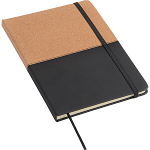 Notizbuch CORKY Im DIN-A5-Format , braun, schwarz, Papier / Kork, 21,00cm x 1,30cm x 14,60cm (Länge x Höhe x Breite)