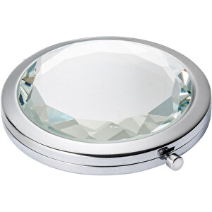 Taschenspiegel RE98-MANAMA , Re98, silber, Metall, Glas, 70,00cm x 15,20cm x 70,00cm (Länge x Höhe x Breite)