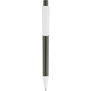 Druckkugelschreiber 'Zeta' , schwarz, weiß, ABS, 1,41cm (Länge)