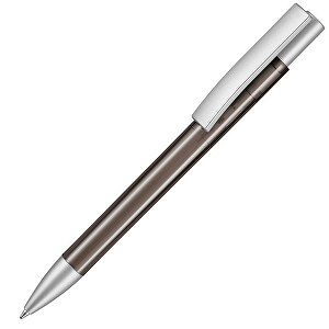 Kugelschreiber STRATOS TRANSPARENT SI , Ritter-Pen, smoke grey, ABS-Kunststoff, 1,70cm (Länge)