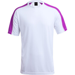 Erwachsene T-Shirt TECNIC DINAMIC COMBY , weiß/fuchsia, 100% Polyester 135 g/ m2, M, 